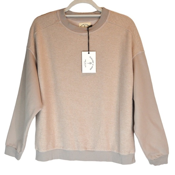 Electric & Rose Fleece Body Oversized Crew Neck Pullover, Size Small NEW - Picture 1 of 7